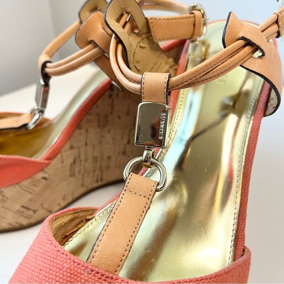 COACH Coral Cork Wedge Platform Sandals - Picture 3 of 13